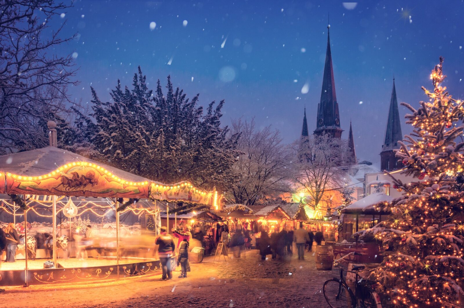 Christmas Market holiday scene